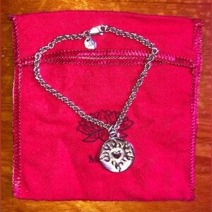 Me & Ro Sterling Silver Heart in Flames Bracelet